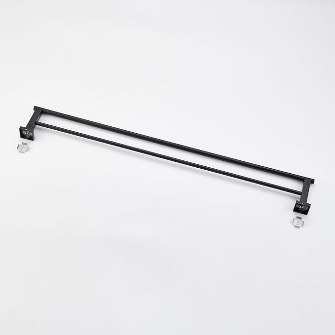 Miyili Matte Black Double Bath Towel Bar 36-Inch Stainless Steel Hand Towel Rack for Bathroom Wall Mount, A02B90B