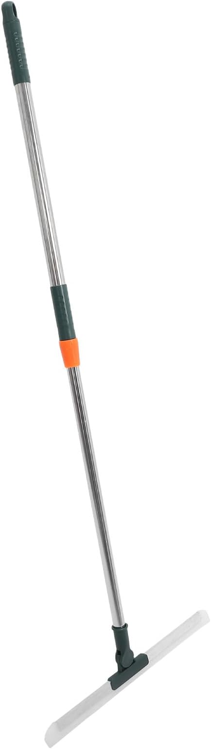 Healifty Silicone Squeegee with Long Handle 36cm, Floor and Tile Squeegee for Shower Glass, Rotating Head Water Scraper for Bathroom and Kitchen Cleaning