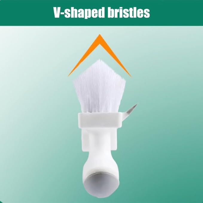 Crevice Cleaning Brush, Multi-Purpose Hard Bristle Brush with Fine Bristles for Deep Cleaning Corners, Grout, Tile, Appliance Edges, Window Tracks,Hanging Hole for Easy Storage (Green)