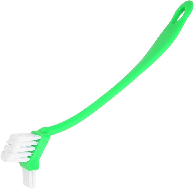 Universal Double Head Cleaning Brush Premium ABS Fiber Long Handle Durable Odorless for Kitchen Bathroom Bottles Green 31cm 1 Pack