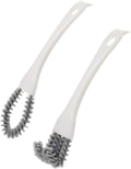 2pcs Multi-use Crevice Cleaning Brush Set with Handheld Soft Bristles for Kitchen and Bathroom Groove, Grout Cleaner Tool for Stove, Grill, Window Track, and Tight Spaces