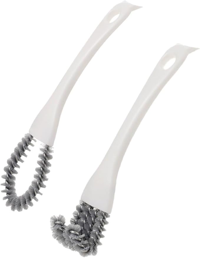 2pcs Multi-use Crevice Cleaning Brush Set with Handheld Soft Bristles for Kitchen and Bathroom Groove, Grout Cleaner Tool for Stove, Grill, Window Track, and Tight Spaces