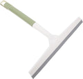 Glass Shower Door Squeegee for Glass Cleaning, Wide Household Water Scraper with Soft Handle, Light Green Bathroom Window Wiper Tool for Shower and Car Windshield
