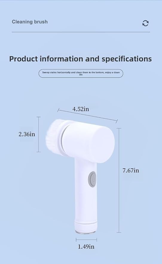 Electric Cleaning Brush Set with 360° Rotation, Electric Spin Scrubber，with 10 Replaceable Heads, Cleaning Brush for Bathroom/Sink/Window/Kitchen/Tub/Tile
