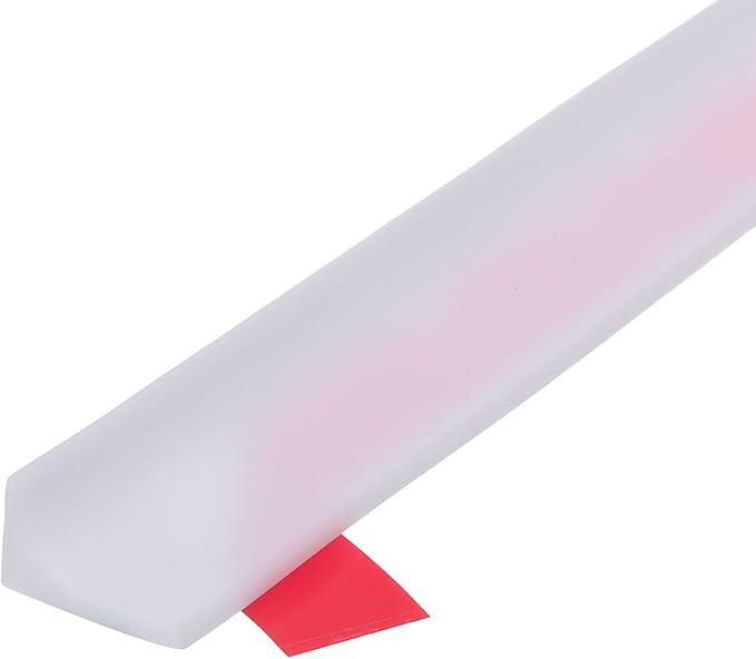 uxcell 39 Inch Collapsible Shower Barrier Stopper Water Splash Guard Blocker 39"Lx0.8"Wx0.5"H for Bathroom Kitchen Wet and Dry Separation, White