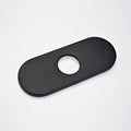 6 Inch Faucet Deck Plate for Bathroom Sink - Universal Fit for 1 Hole or 3 Hole 4 Inch Centerset Basins - Escutcheon Faucet Plate - Stainless Steel Faucet Hole Cover(Matte Black)