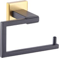 GERZWY SUS 304 Stainless Steel Toilet Paper Holder Paper Towel Dispenser Tissue Roll Hanger Wall Mounted (Black & Gold) JG1905-BDD