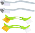 PartyKindom 4pcs Bathroom Kitchen Cleaning Brushes Scrub Brush Grout Cleaner Dish Sink Scrubber Tile Long Handle Double Head Design