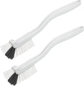 GTOTd Kitchen Right Angle Scrub Grout Small Cleaning Brush（2 Pack）Best Kitchen Gadgets Gifts Stuff for Bottle Bathroom Brushes Household Pot Pan Dishwasher Edge Corners Deep Brush with Stiff Bristles