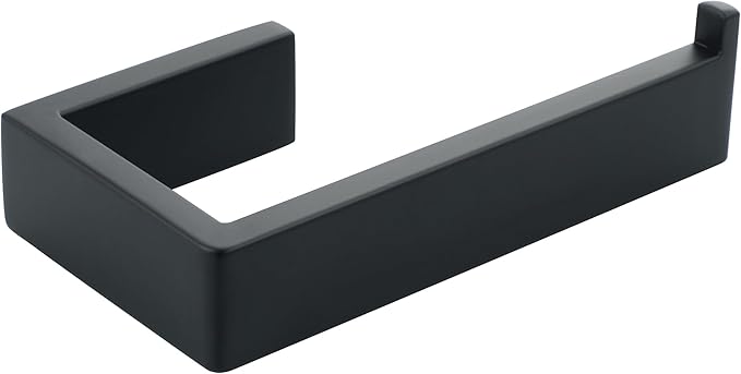 Alise Toilet Paper Holder,Bathroom Tissue Holder Wall Mount Toilet Paper Roll Holder Storage Dispenser,SUS304 Stainless Steel Paper Holder for Toilet, Washroom, RV,Matte Black