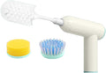 USB Rechargeable Electric Cleaning Brush, 6 Brush Heads Waterproof Scrubber with Silicone Bristles, Multipurpose Automatic Cleaner