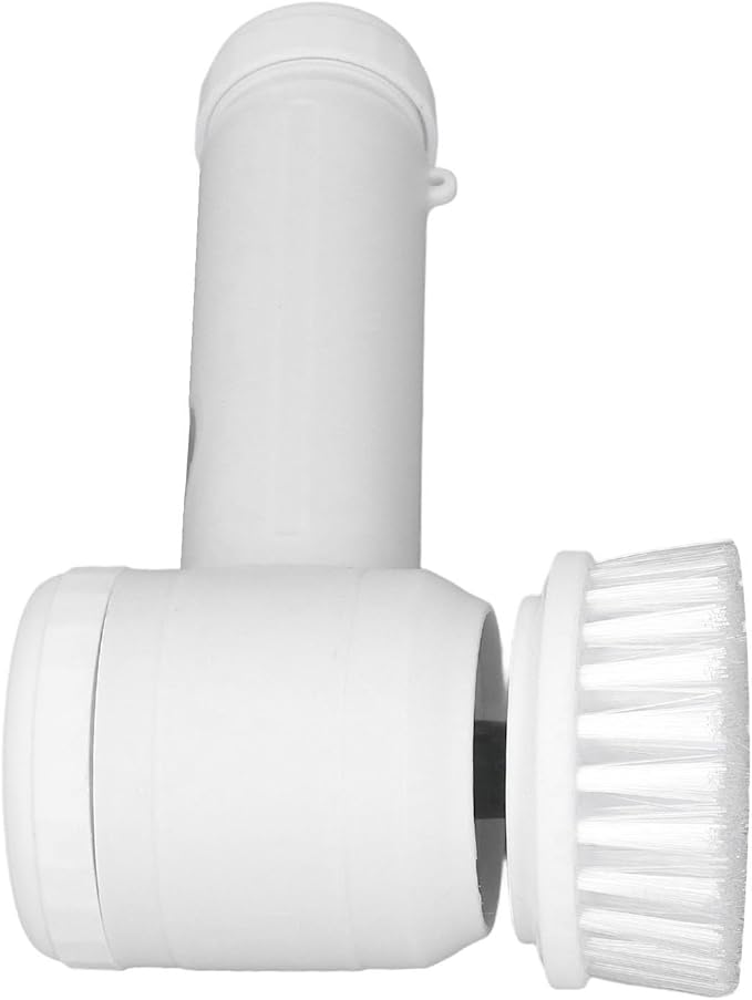 Electric Spin Scrubber Rechargeable Electric Brush Cordless Power Scrubber with 4 Brush Heads for Bathroom Kitchen Tub Tile Sink (White)