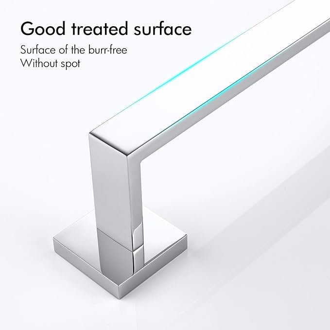 BANOLUX Towel Rack, 16-Inch Single Towel Bars for Bathroom, Towel Racks for Bathroom Wall Mounted SUS304 Stainless Steel Hand Towel Holder Organize Heavy Duty, Chrome Towel Bar