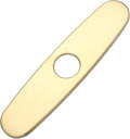 Faucet Deck Plate Brushed Gold 10 Inch for Bathroom or Kitchen Sink Faucet, Single Hole Faucet Hole Cover,Faucet Sink Escutcheon Plate Stainless Steel