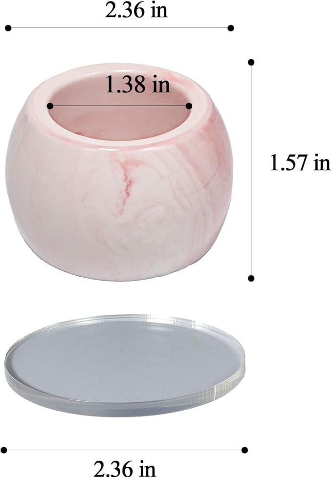 Small Ceramic Electric Toothbrush Holder Stand for Bathroom Vanity Countertop,Set of 2,Pink
