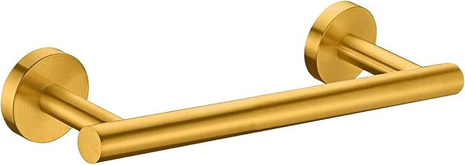 Modket 9 Inches Brushed Gold Towel Bar Bathroom Hardware 304 Stainless Steel Wall Mounted Kitchen Towel Holder Cloths Hanger