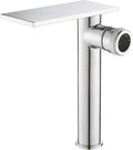 becola Modern Chrome Bathroom Faucet，Tall Waterfall Faucet for Bathroom Sink，Single Hole Cold and Hot Basin Mixer Tap，Single Handle Vanity Faucet with Adjust Knobs and Two Supply Lines