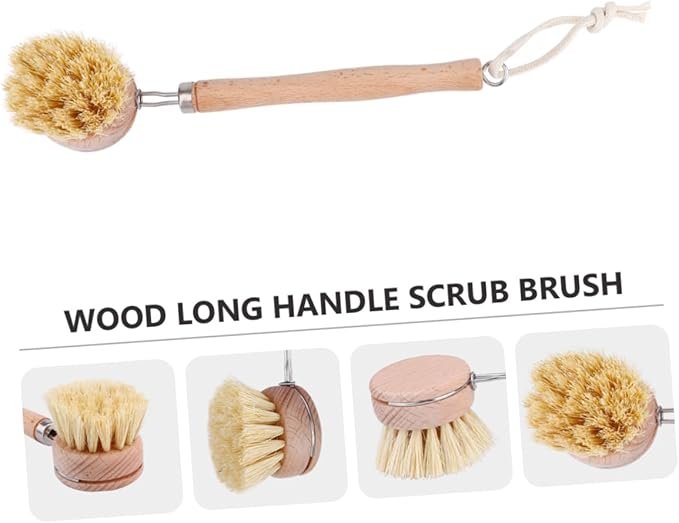 Long-Handled Pot Brush Grout Brush for Home Decor Accessories for Cookware Pot Cleaning