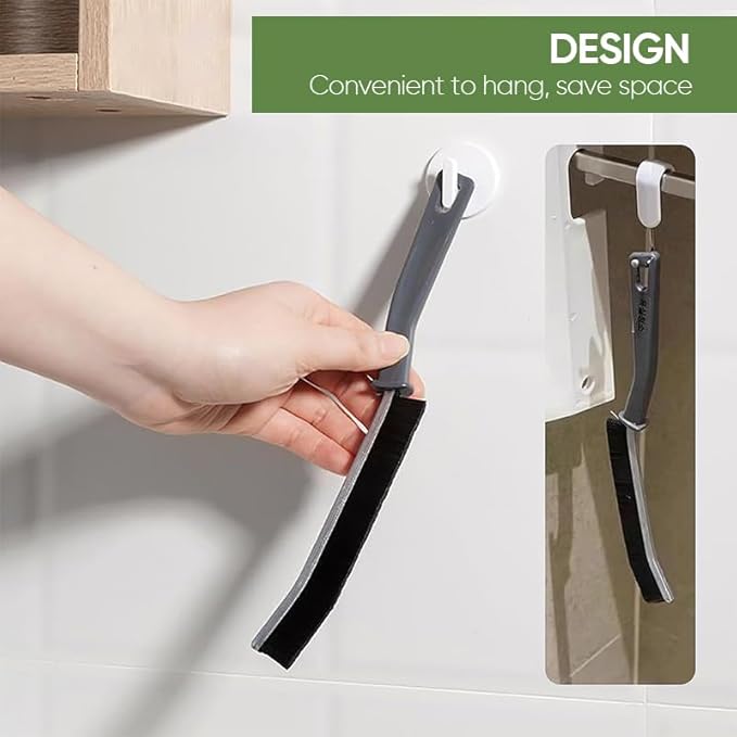 COLLECTALE Hard-Bristled Crevice Cleaning Brush, Stiff Bristle Cleaning Brush Set for Tough Grime – Multi-Surface Scrubber for Bathroom, Kitchen, Tile Grout and Hard-to-Reach Crevices (7PCS)
