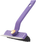 360° Rotating Gap Cleaning Brush - Multi-Purpose Hard Bristle Crevice Brush for Kitchen, Bathroom, Home, 9.45"x5.12"x1.97" (Purple)