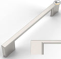 Amerdeco 15 Pack Brushed Satin Nickel Cabinet Pulls - 5 Inch(128MM) Hole Centers Kitchen Handles for Cabinets and Cupboards - ZH0060
