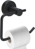 Black Toilet Paper Holder Wall Mounted Tissue Roll Holder Stainless Steel Paper Towel Holder for Bathroom, Kitchen, RV, Laundry Room