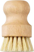 Bamboo Dish Scrub Brush - Natural Fiber Kitchen Dish Scrubber, for Cleaning Pots, Sink, Tableware and Vegetables (Sisal)