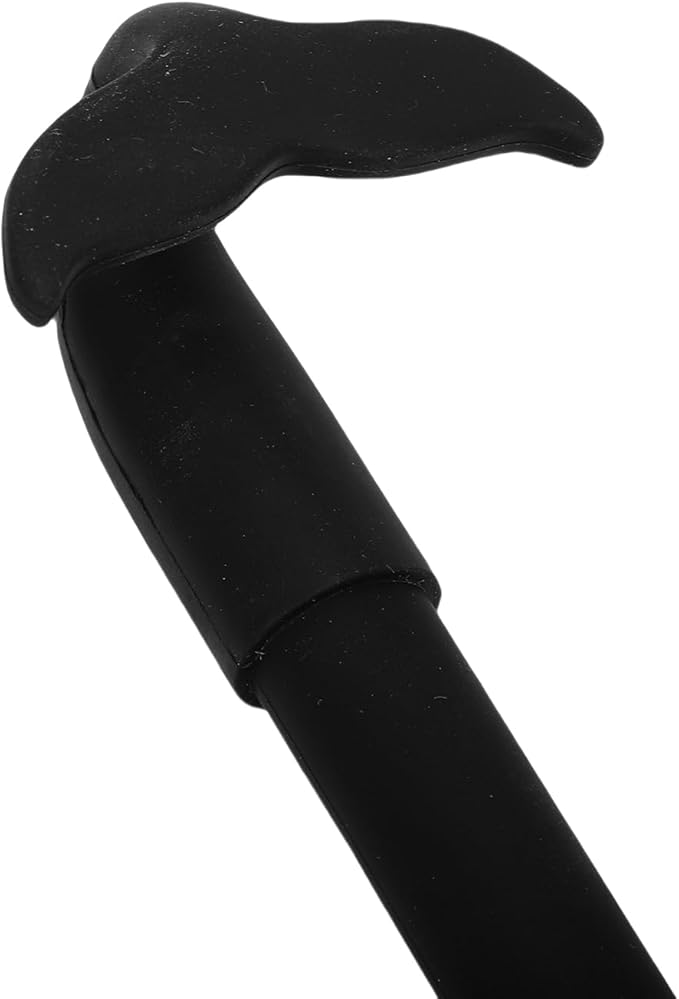 Focket Silicone Shower Squeegee, Builtin Hook Design Multipurpose Window Wiper, Bathroom Glass Scraper with 145 Angled Handle for Shower Doors Tiles and Mirrors (Black)