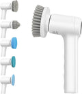Electric Cleaning Brush 5 in 1 Electric Spin Cleaning Scrubber USB Rechargeable Electric Rotary Scrubber Household Appliances