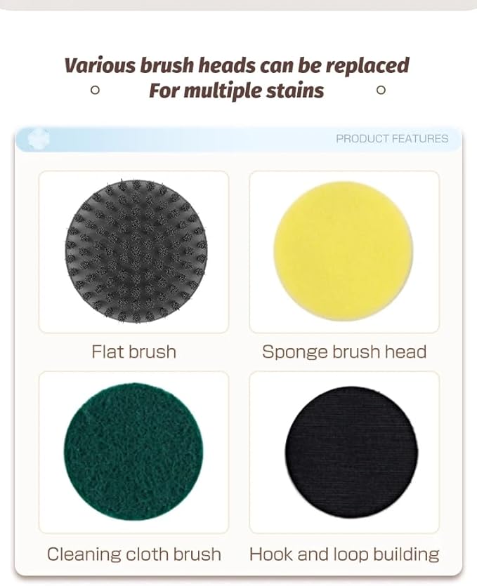 New Wireless Electric Cleaning Brush Housework Kitchen Dishwashing Brush Bathtub Tile Professional Cleaning Brush Labor