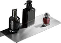 12Inch Stainless Steel Wall Mounted Floating Shelf Drilling or Shelf Adhesive Modern Room Decor Wall Shelf Floating Shelf for Bathroom Bedroom Decor
