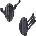 Angle Simple Towel Hook Matte Black 2 PCS, Metal Swivel Folding Robe Hook, Hand Towel Holder, Heavy Duty Clothes Hanger for Bathroom RV Wall Mount