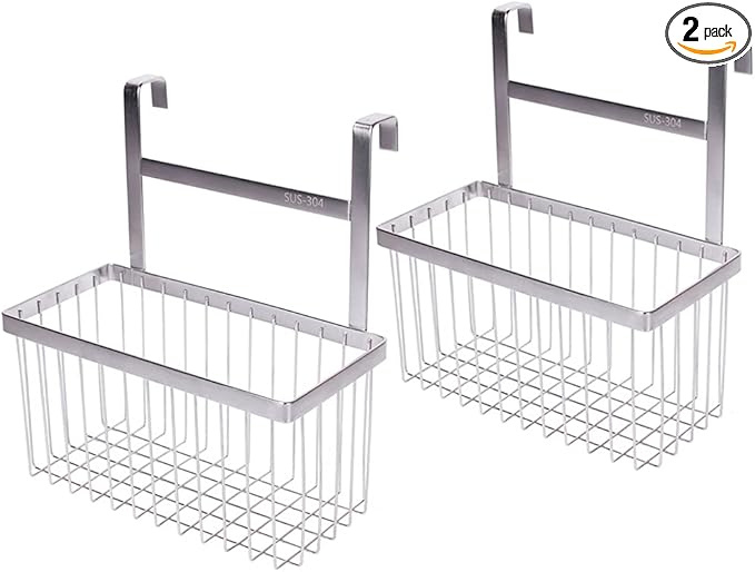 LUANT Over The Bathroom Shower Door Caddy Hanging Storage Organizer Baskets, Bathroom Over the Door Shower Caddy for Shampoo, Conditioner, Soap,2PCS