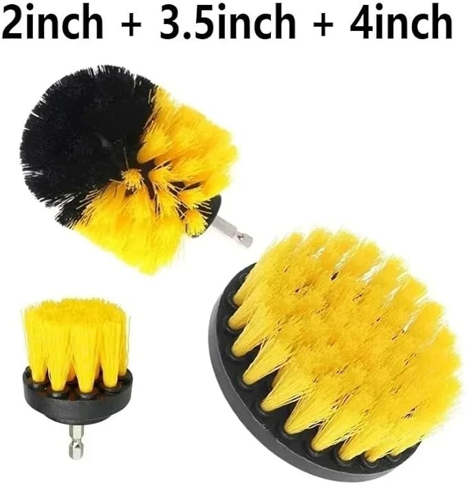 3pcs Power Scrubber Brush Set for Bathroom Drillbrushes Cordless Attachment Kit Power Toilet Brush Electric Cleaning Brush