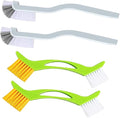 4pcs Right Angle Scrub Cleaning Brush with Hard Bristles for Kitchen Sink Bathtub Tile Grout and Crevice Cleaning Reusable Plastic Brushes