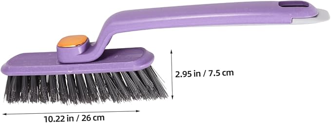 FRCOLOR Ergonomic Handle Rotating Cleaning Brush Deep Gap Scrub Brush for Window Grooves Door Jamb Countertops Sink Stove Bathroom Tile Grout Easy to Use