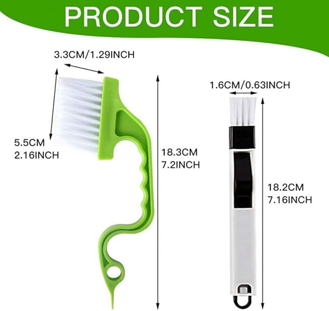FRCOLOR Window Groove Cleaning Brush Set 8pcs, Multi-Functional Scrubber Brushes for Window Tracks and Gaps, Wet and Dry Use Cleaning Tools for Household Dust and Dirt Removal