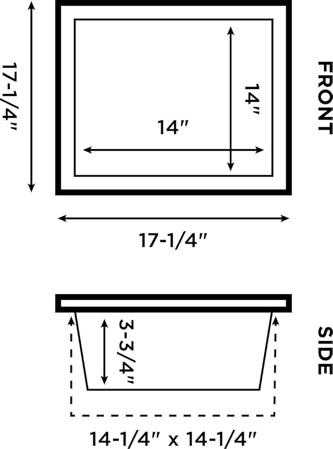 USA - Ready for Tile Niche Preformed Bathroom Recess It Shower Shampoo Shelf (14" X 14")