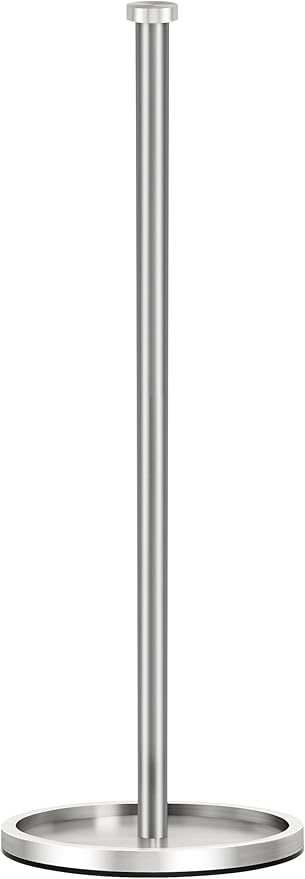 Toilet Paper Holder Stand with Reserve Function, Brushed Nickel Toilet Roll Holder Free Standing, Toilets Paper Storage Stand for 5 Rolls of Toilets Papers，Modern Design
