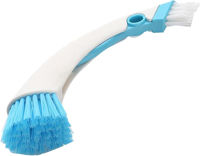 Multi-Functional Washing Machine Cleaning Brush with Dual Heads, Small Scrub Brush for Floor Tile and Bathroom Grout, Detachable Handle for Home Cleaning Random Color Random Color