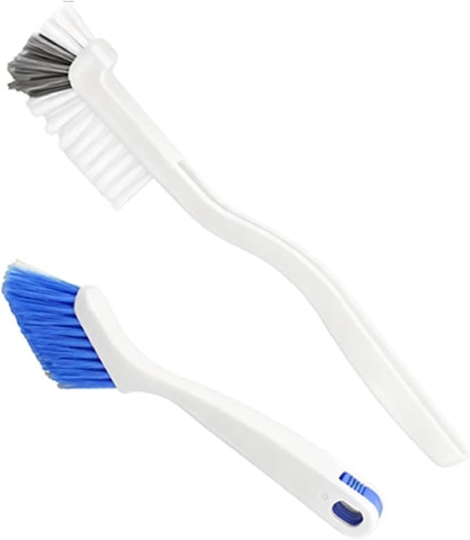 Bestac Cleaning Brushes, for Sink, Bathroom & Kitchen Corners - Compact Design with Ergonomic Handle for Grout and Window Track Cleaning. (2)