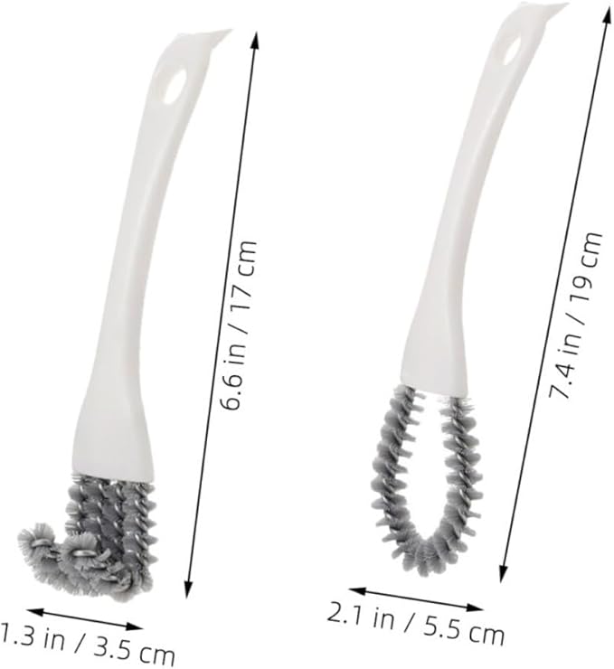 2pcs Crevice Cleaning Brush Set U-Shaped and Angled Kitchen Scrub Brushes for Grout and Stove Cleaning Handheld Hard Bristle Tools for Home Window Track