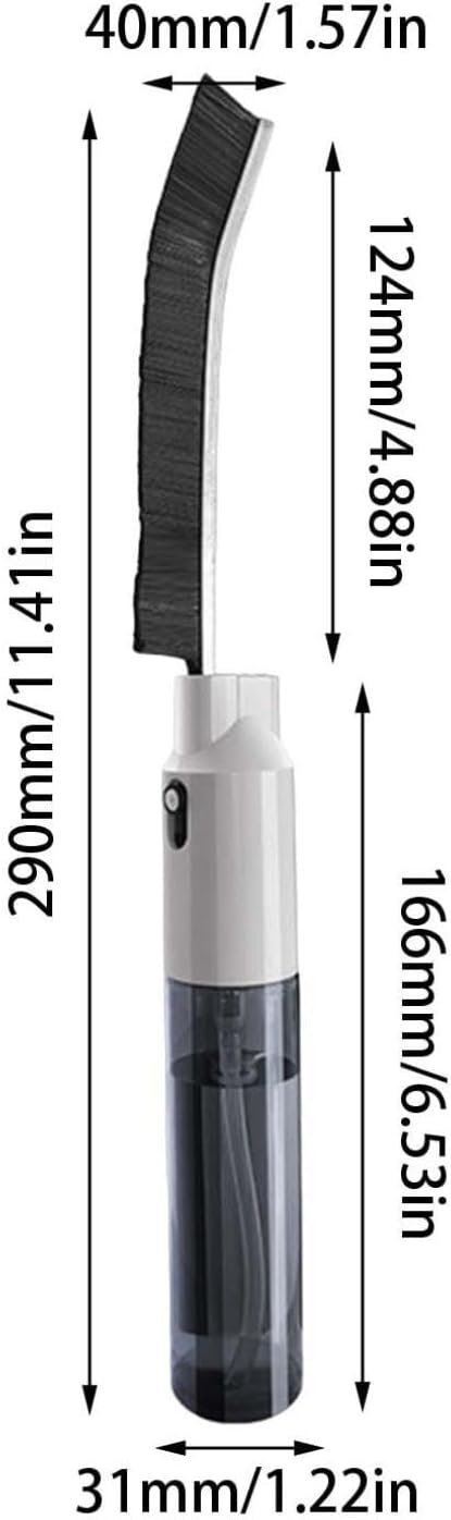 Crevice Cleaning Brush, Multifunctional Spray Pot Crevice Brush, Grout Brush, Crevice Cleaning Tool, Small Cleaning Brush for Bathroom, Kitchen, Corner, Floor (White)