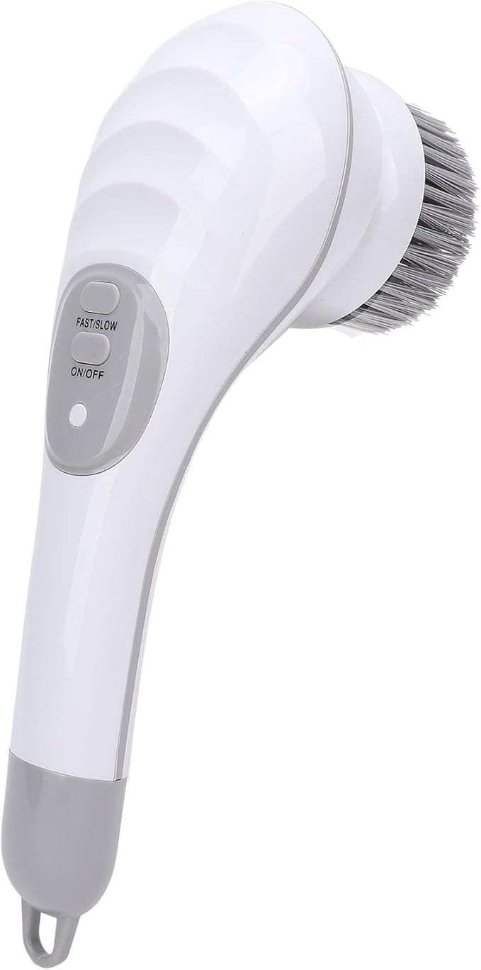 Electric Scrubber Kit - 2 Gears Handheld Cordless Brush for Kitchen & Bathroom, Ergonomic Design for Easy Use