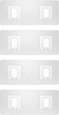 Shower Caddy Adhesive Replacement, Transparent Strong Adhesive Hooks, No Drilling, Waterproof, for Shower Caddy, Bathroom Storage Shelves and Kitchen Racks (Double*4pcs)