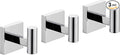 KOKOSIRI Robe Hook Bathroom Towel Coat Hooks for Bath Kitchen Wall 3 Pack Chrome Stainless Steel B1013CH-P3