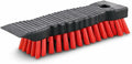 High Power Scrub Brush, 7.5 Inch Handheld Cleaning Brush with Red Stiff Fibers, Black Grip Handle for Kitchen, Bathroom, Tile, Grout, Sink & Shower
