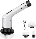 Electric Spin Scrubber Cordless Spin Scrubber Cordless Shower Scrubber with 3 Replaceable Brush Heads, Electric Cleaning Brush for Bathroom, Tub