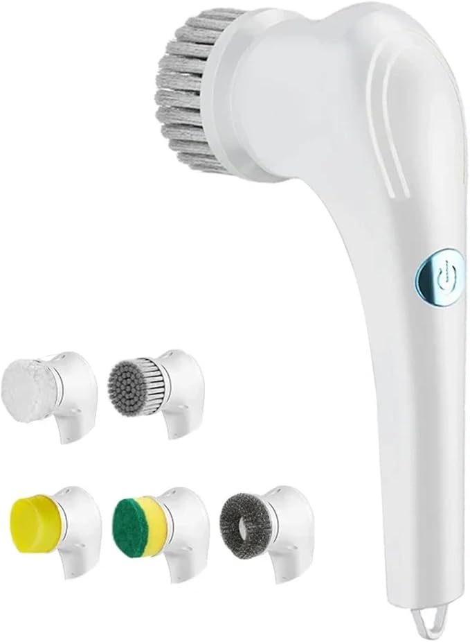 5-in-1 WL Electric Cleaning Brush USB Charging Kitchen Bathroom Window Toilet Dishwashing Multifunctional Cleaning Brush