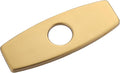 6" Sink Faucet Hole Cover: Deck Plate for Bathroom Vanity Sink - Faucet Brushed Gold Escutcheon Plate Stainless Steel Outside Faucet Cover Cap Rectangle Mixer Tap